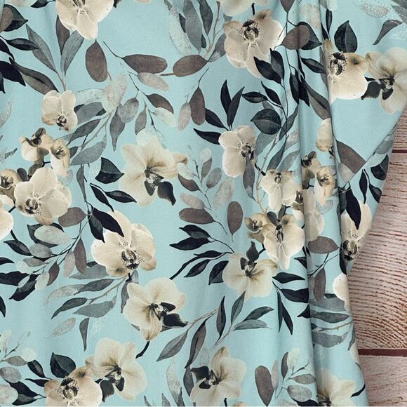 Niptuck Boho Bloom Porcelain Twist One Piece Swimsuit - FLORAL CREAM MINT - Picture 10 of 11